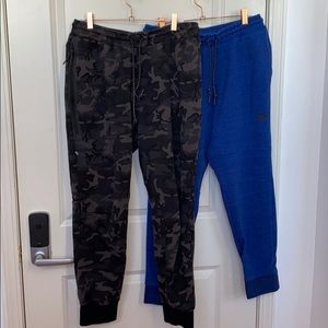 2 Men’s Nike  joggers Size Large Blue & Camo